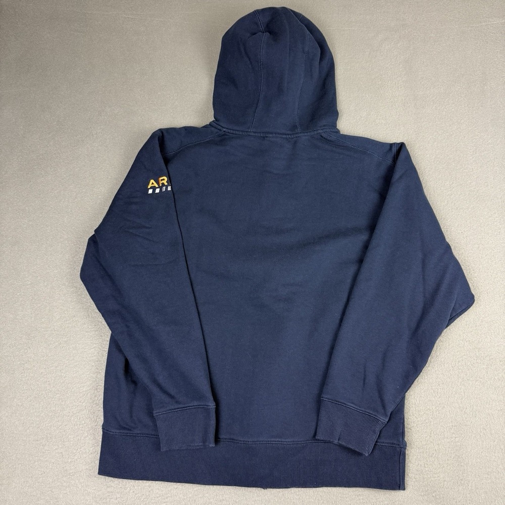 Ariat Rebar Full Zip Up Hoodie Men's Size Large Sweater Navy Blue Outdoor - Picture 2 of 9